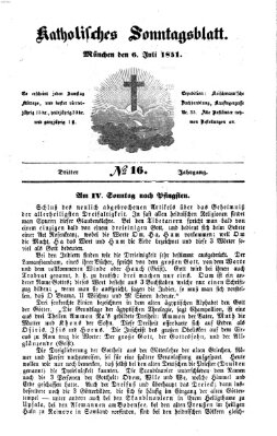 Katholisches Sonntagsblatt Sonntag 6. Juli 1851