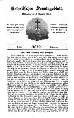 Katholisches Sonntagsblatt Sonntag 3. August 1851