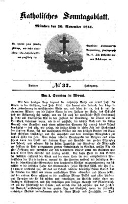 Katholisches Sonntagsblatt Sonntag 30. November 1851