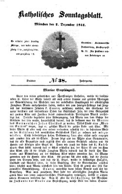 Katholisches Sonntagsblatt Sonntag 7. Dezember 1851