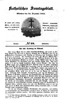 Katholisches Sonntagsblatt Sonntag 14. Dezember 1851