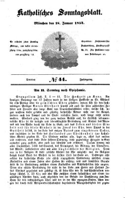 Katholisches Sonntagsblatt Sonntag 18. Januar 1852