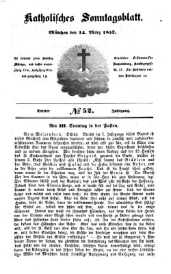 Katholisches Sonntagsblatt Sonntag 14. März 1852