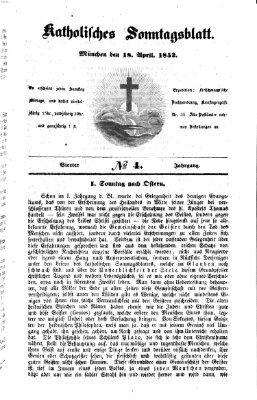 Katholisches Sonntagsblatt Sonntag 18. April 1852