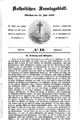 Katholisches Sonntagsblatt Sonntag 13. Juni 1852