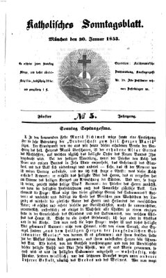 Katholisches Sonntagsblatt Sonntag 30. Januar 1853