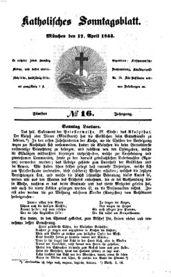 Katholisches Sonntagsblatt Sonntag 17. April 1853