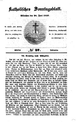 Katholisches Sonntagsblatt Sonntag 26. Juni 1853