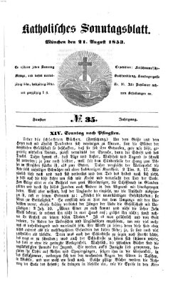 Katholisches Sonntagsblatt Sonntag 21. August 1853