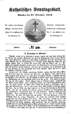 Katholisches Sonntagsblatt Sonntag 27. November 1853