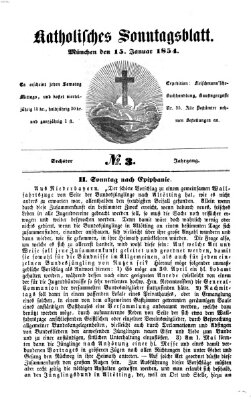 Katholisches Sonntagsblatt Sonntag 15. Januar 1854