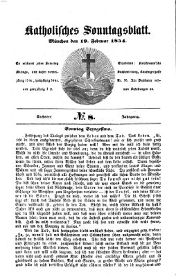 Katholisches Sonntagsblatt Sonntag 19. Februar 1854