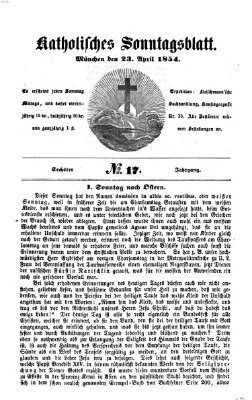 Katholisches Sonntagsblatt Sonntag 23. April 1854