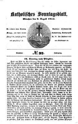 Katholisches Sonntagsblatt Sonntag 6. August 1854