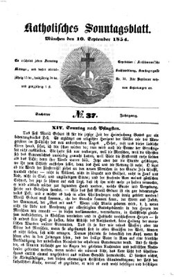 Katholisches Sonntagsblatt Sonntag 10. September 1854