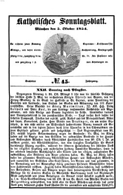 Katholisches Sonntagsblatt Sonntag 5. November 1854