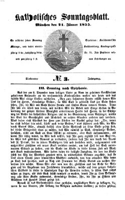 Katholisches Sonntagsblatt Sonntag 21. Januar 1855