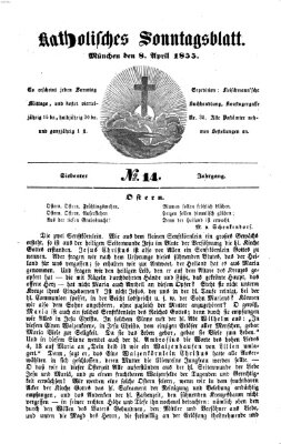 Katholisches Sonntagsblatt Sonntag 8. April 1855