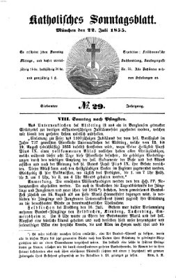 Katholisches Sonntagsblatt Sonntag 22. Juli 1855