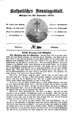 Katholisches Sonntagsblatt Sonntag 23. September 1855