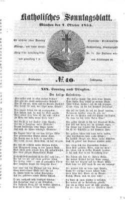 Katholisches Sonntagsblatt Sonntag 7. Oktober 1855