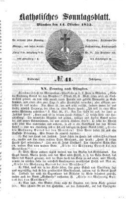 Katholisches Sonntagsblatt Sonntag 14. Oktober 1855