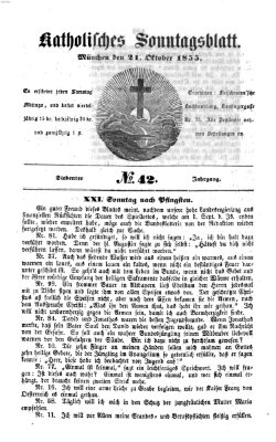 Katholisches Sonntagsblatt Sonntag 21. Oktober 1855