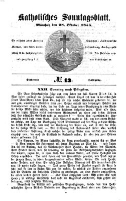 Katholisches Sonntagsblatt Sonntag 28. Oktober 1855