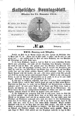 Katholisches Sonntagsblatt Sonntag 25. November 1855