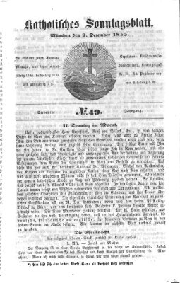 Katholisches Sonntagsblatt Sonntag 9. Dezember 1855