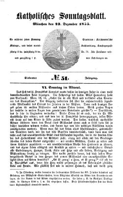 Katholisches Sonntagsblatt Sonntag 23. Dezember 1855