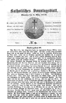 Katholisches Sonntagsblatt Sonntag 2. März 1856