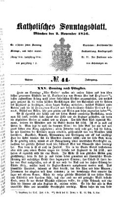 Katholisches Sonntagsblatt Sonntag 2. November 1856