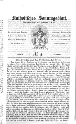 Katholisches Sonntagsblatt Sonntag 25. Januar 1857