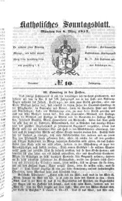 Katholisches Sonntagsblatt Sonntag 8. März 1857