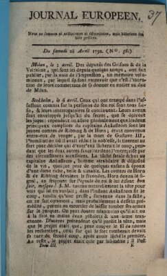 Journal européen Samstag 28. April 1792