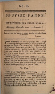 De sysse-panne ofte den estaminé der ouderlingen Mittwoch 4. November 1795