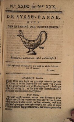 De sysse-panne ofte den estaminé der ouderlingen Sonntag 24. Januar 1796