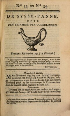 De sysse-panne ofte den estaminé der ouderlingen Sonntag 7. Februar 1796