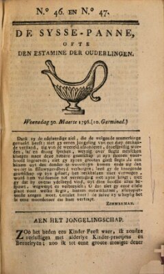 De sysse-panne ofte den estaminé der ouderlingen Mittwoch 30. März 1796