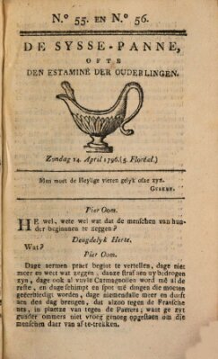 De sysse-panne ofte den estaminé der ouderlingen Sonntag 24. April 1796