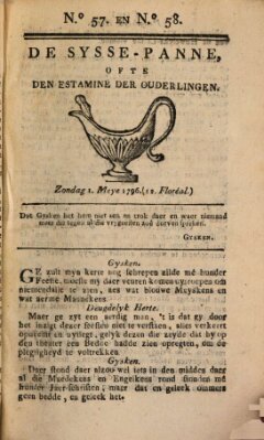 De sysse-panne ofte den estaminé der ouderlingen Sonntag 1. Mai 1796