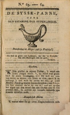 De sysse-panne ofte den estaminé der ouderlingen Donnerstag 26. Mai 1796