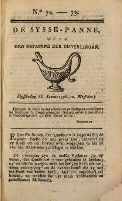 De sysse-panne ofte den estaminé der ouderlingen Dienstag 28. Juni 1796