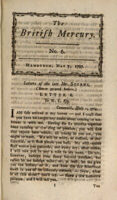 The British mercury or annals of history, politics, manners, literature, arts etc. of the British Empire Montag 7. Mai 1787