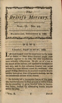 The British mercury or annals of history, politics, manners, literature, arts etc. of the British Empire Montag 3. September 1787