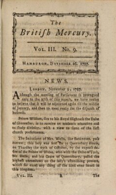 The British mercury or annals of history, politics, manners, literature, arts etc. of the British Empire Montag 26. November 1787