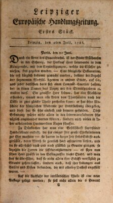 Leipziger europäische Handlungszeitung Dienstag 4. Juli 1786