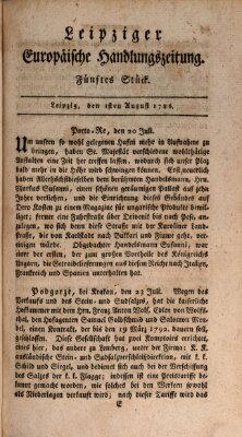 Leipziger europäische Handlungszeitung Dienstag 1. August 1786