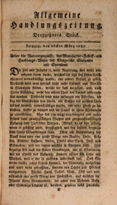 Allgemeine Handlungszeitung Montag 26. März 1787